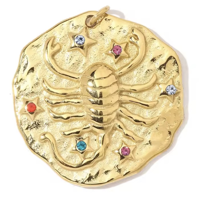 Charm segno zodiacale scorpione con zirconi 