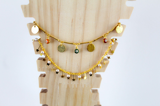 CHEVILLERE PLAQUÉ OR