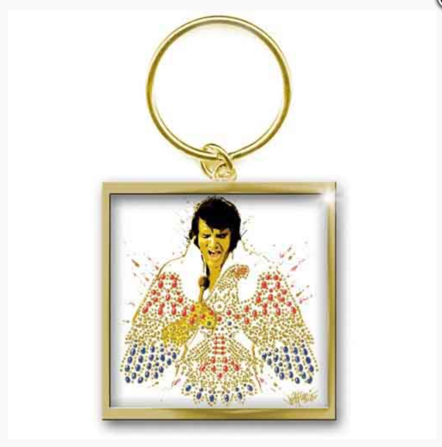 ELVIS PRESLEY KEYCHAIN: AMERICAN EAGLE (PHOTO PRINT)