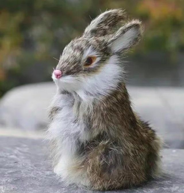 Super lieve konijnen knuffels - Realistisch (14cm) zwartgrijs