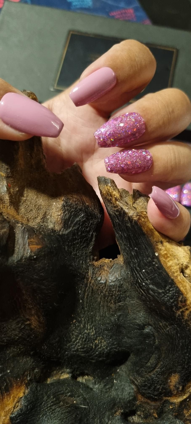 Old pink glitter ballerine S