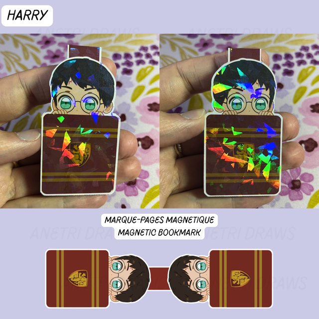 Marque-pages magnétique holographique Harry Potter