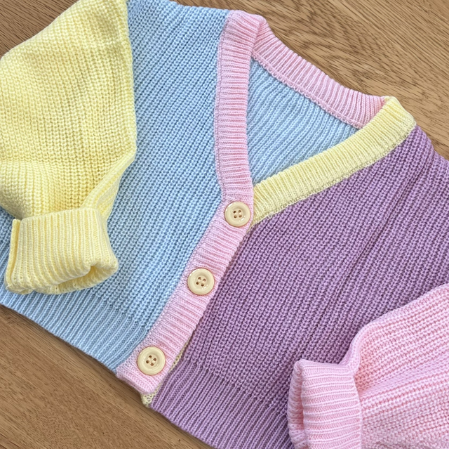 Block Pastel Cardigan