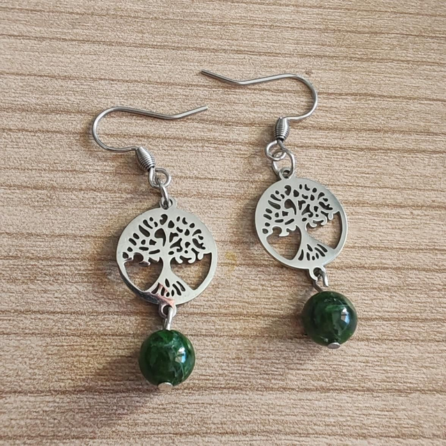 Boucles d'oreilles diopside 