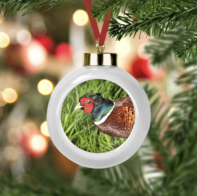 “Rufus the Pheasant” Ceramic Bauble   