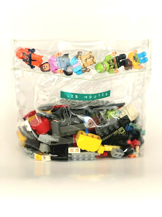 Pochette Bonhommes Couture Bleue 