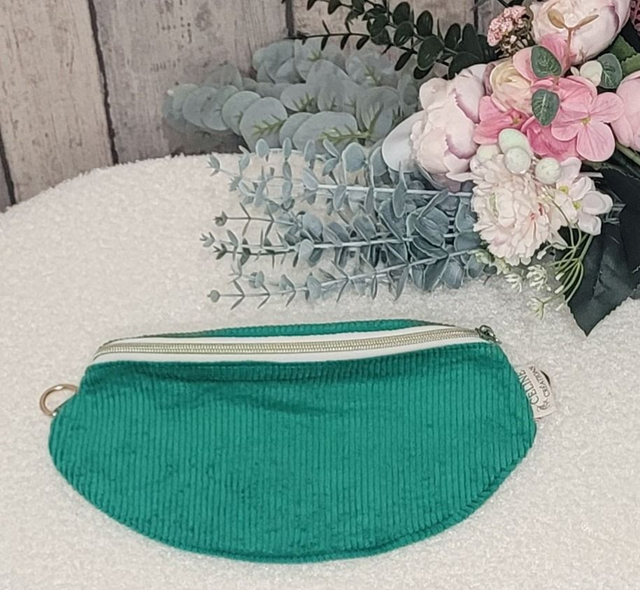 Sac banane velours vert