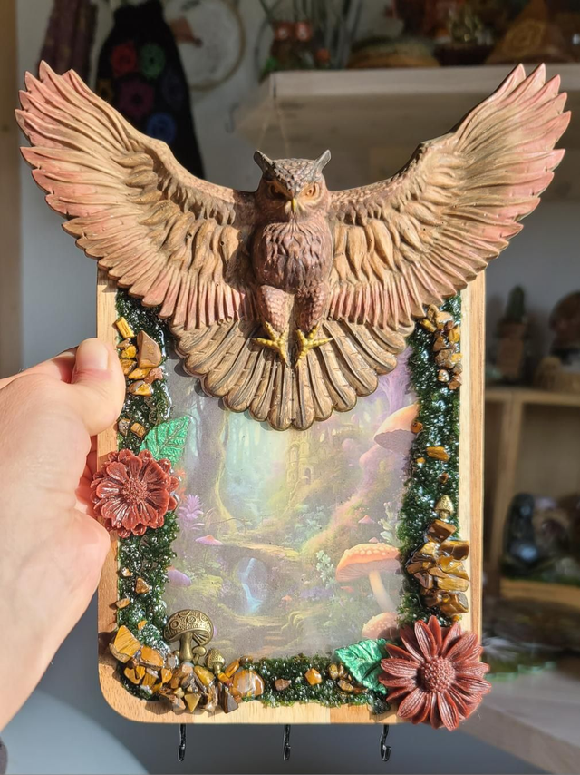 🦉 Hibou gardien protecteur RESERVÉ Martine