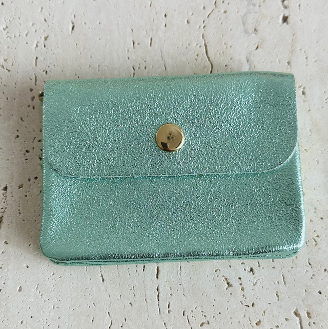 Portemonnee mint glitter 