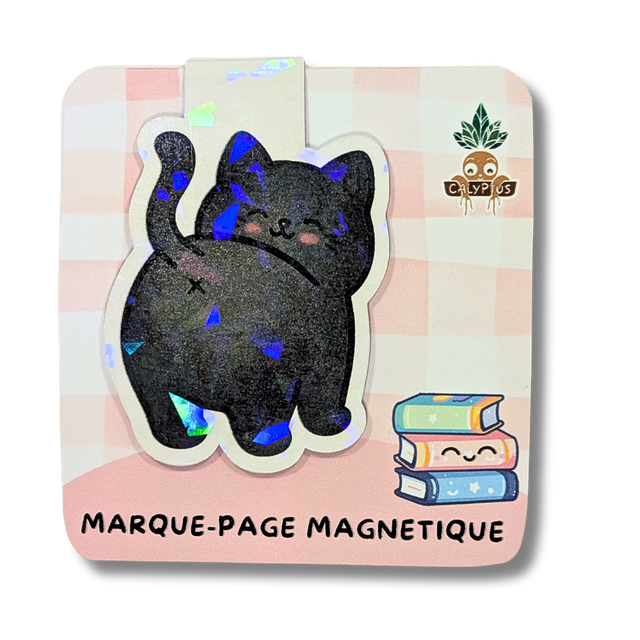 Marque-page magnétique Chat noir
