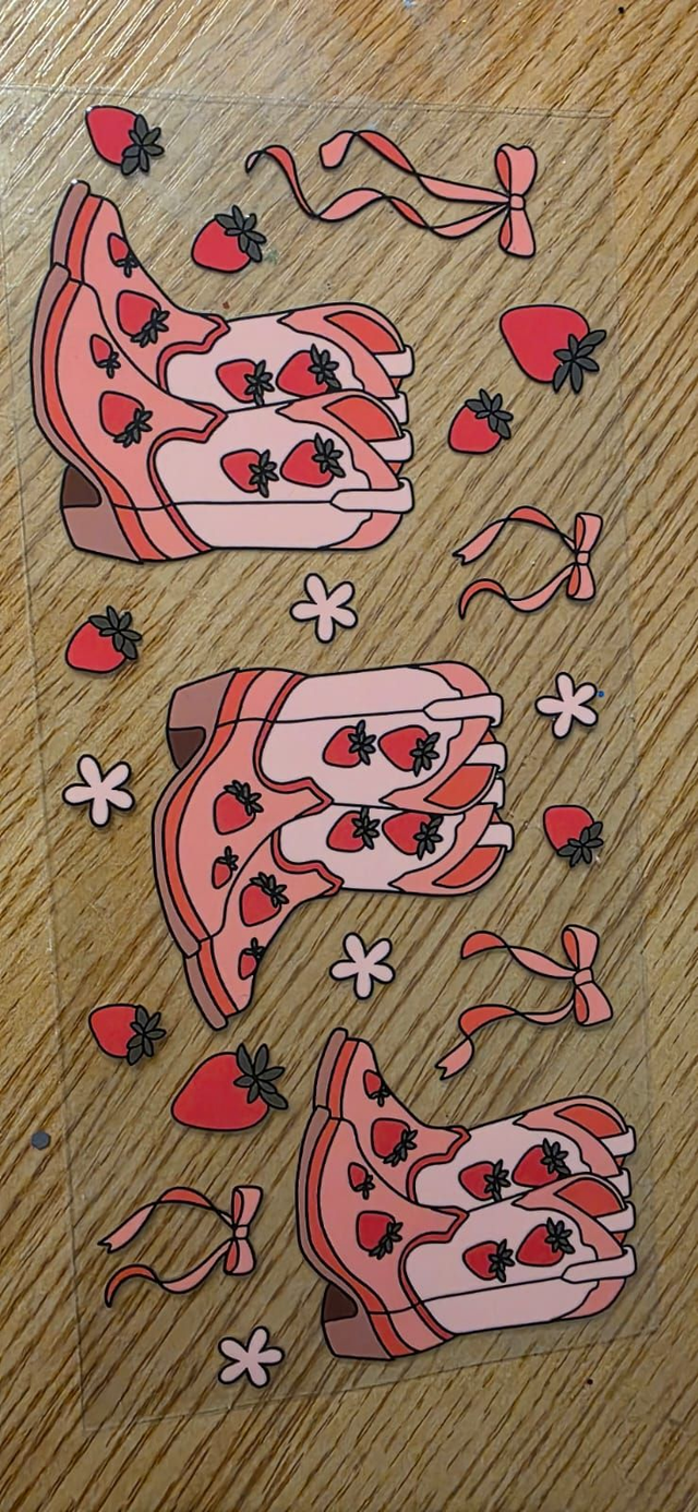 Pink Strawberry Boots