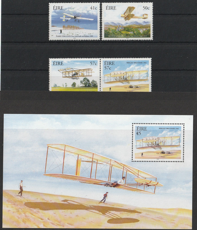 Ireland 2003 Centenary Of Powered Flight,Wright Brothers Set &amp; Minisheet MNH