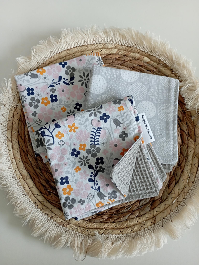 Essuie tout lavable 3 feuilles.