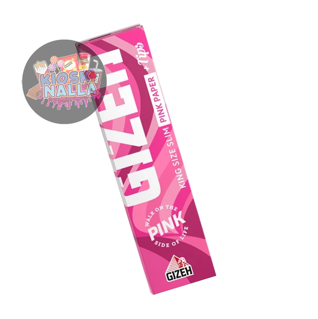 Gizeh Blättchen All Pink King Size Slim 34 Blatt Tips