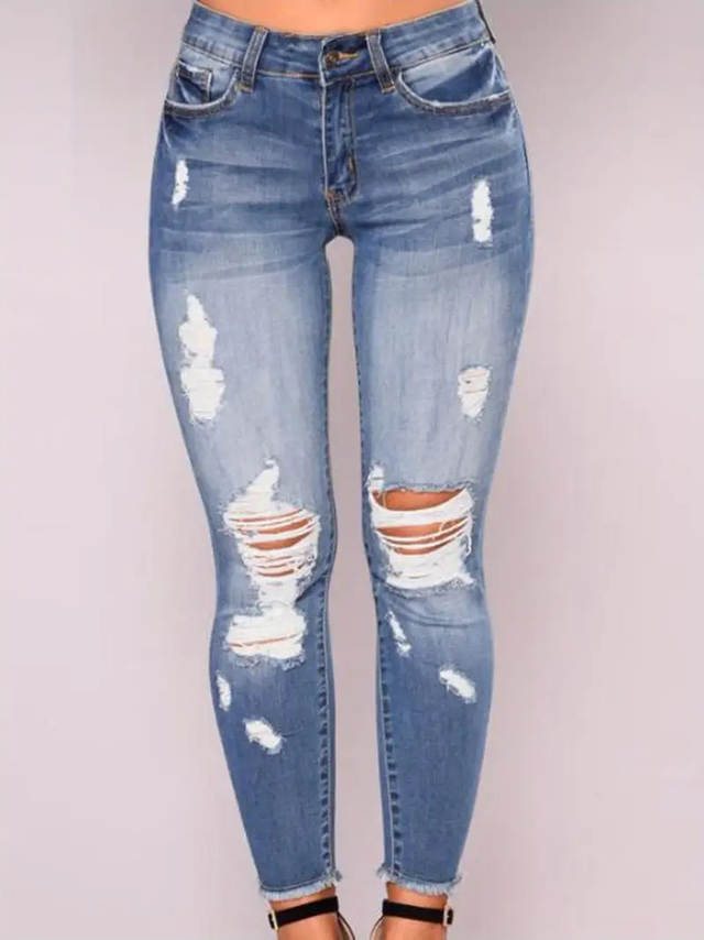 Women Casual Denim Skinny Jeans 