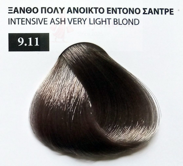 ΒΑΦΗ ΜΑΛΛΙΩΝ EXCLUSIVE ΣΕ ΕΠΑΓΓΕΛΜΑΤΙΚΗ ΣΥΣΚΕΥΑΣΙΑ 100ml Νο 9.11 ΞΑΝΘΟ ΠΟΛΥ ΑΝΟΙΚΤΟ ΕΝΤΟΝΟ ΣΑΝΤΡΕ