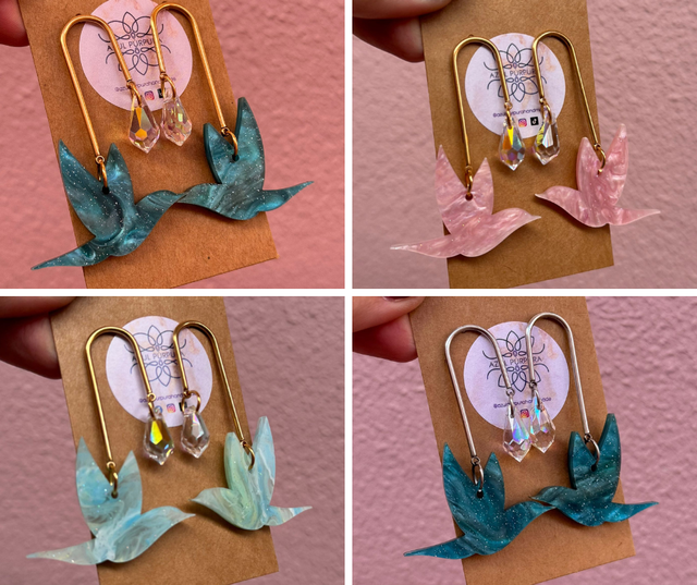 Brincos Pássaro Inspiração 