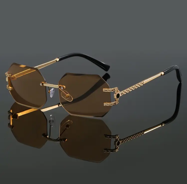 Okulary  dla Kobiet  wzór szampan 