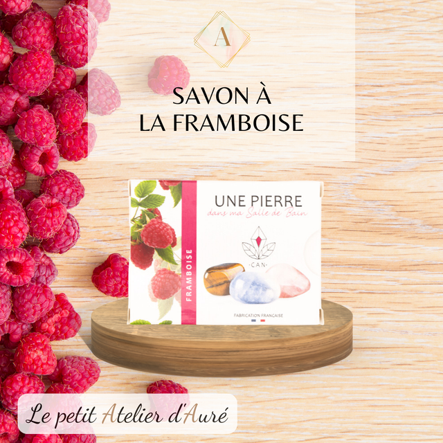Savon Framboise et Pierre Naturelle