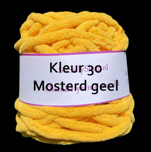 Chenille fluffy yarns 8 mm dik 45 grams