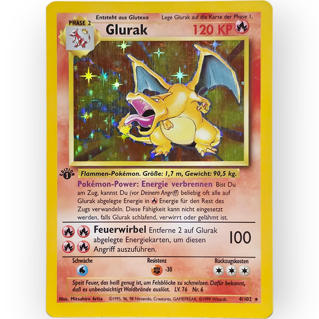 Glurak 1. Edition Holo – Basis Set (DE) – Exzellent
