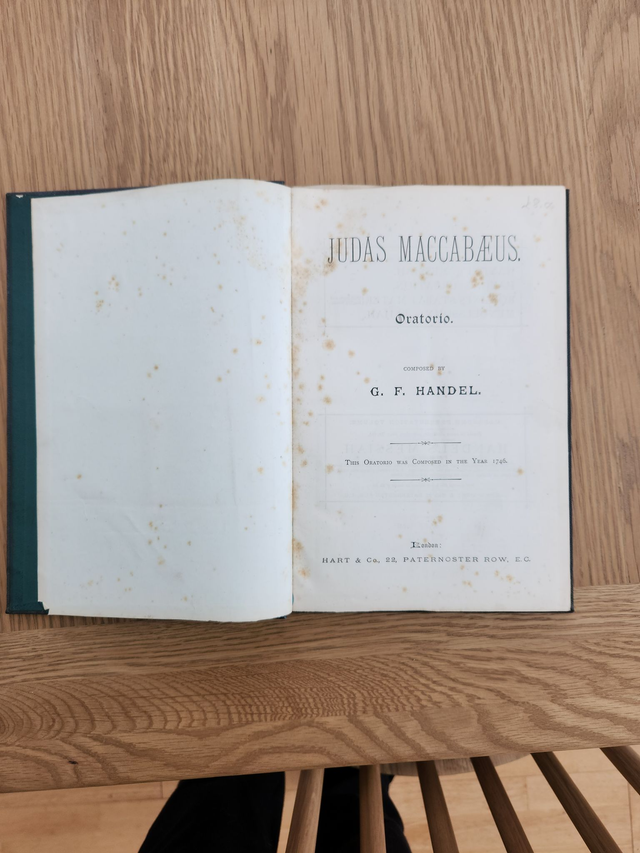Judas Maccabaeus. An Oratorio. G.F.Handel Undated Novello,Ewer and Co