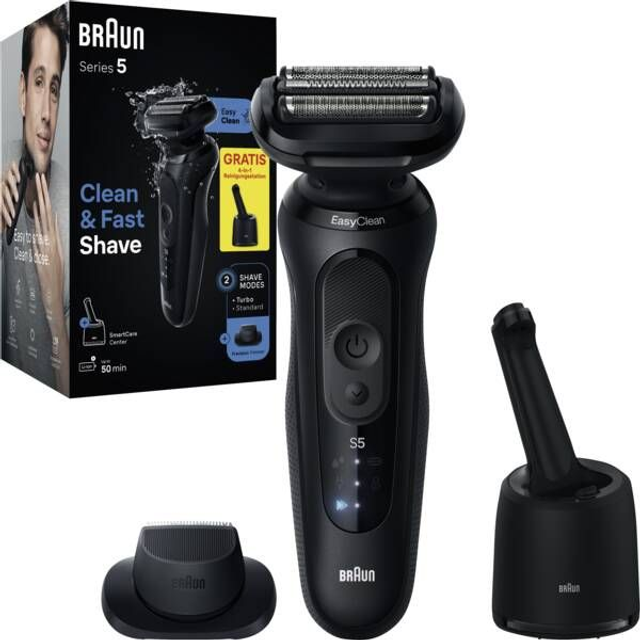 Braun Personal Care Rasierer 52-N7200cc Series 5 + gratis Reinigungsstation Schwarz