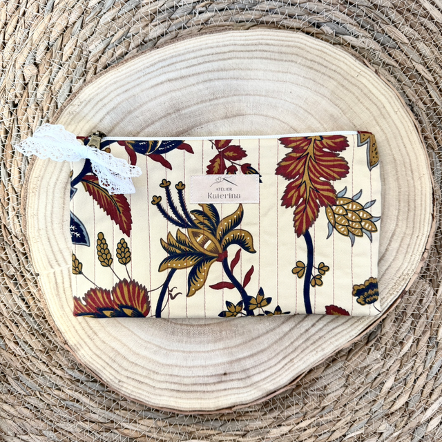 Pochette en tissu vintage - pièce unique 