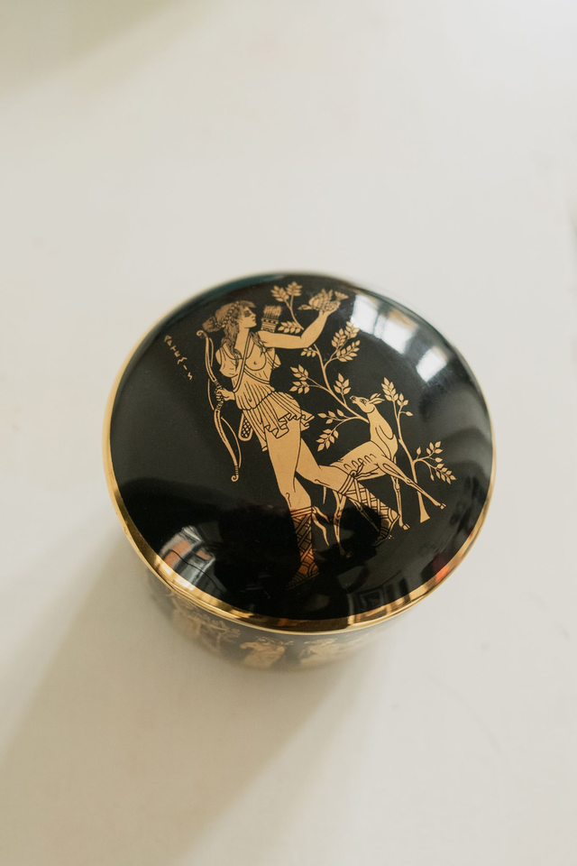 Trésor de l’Olympe 🖤 Bonbonnière noire et dorée