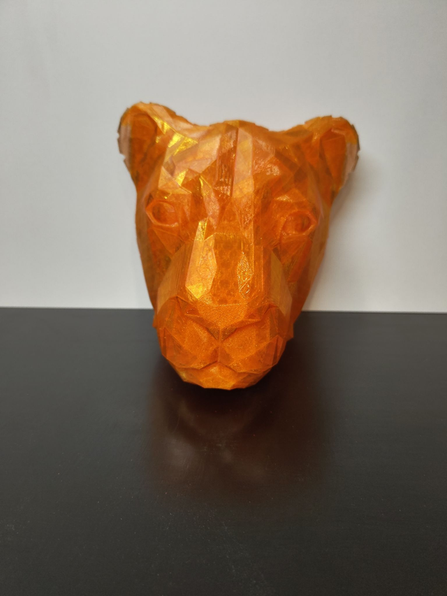 3D Druck: Löwenkopf - Wandlampe 