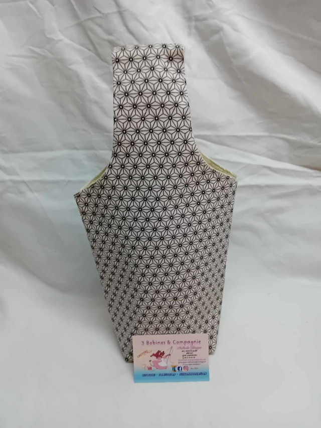 Porte bouteille en coton "fleurs"