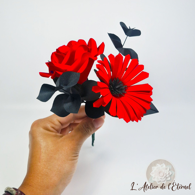 Décoration d'Halloween - Rose et marguerite