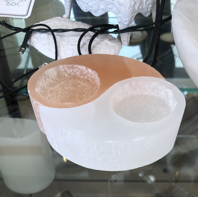 Bougeoir en sélénite 