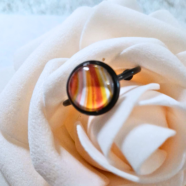 SOLARIS - Bague ajustable - Noir 