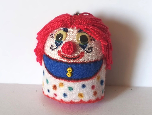 Llavero Payasa Pelo Rojo