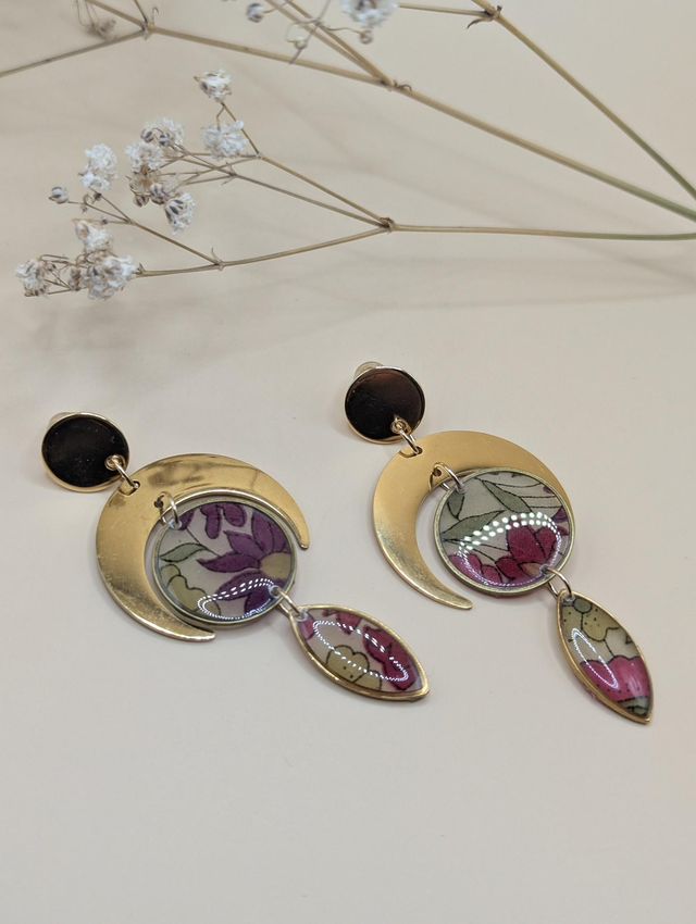 Boucles d'oreilles demi lune