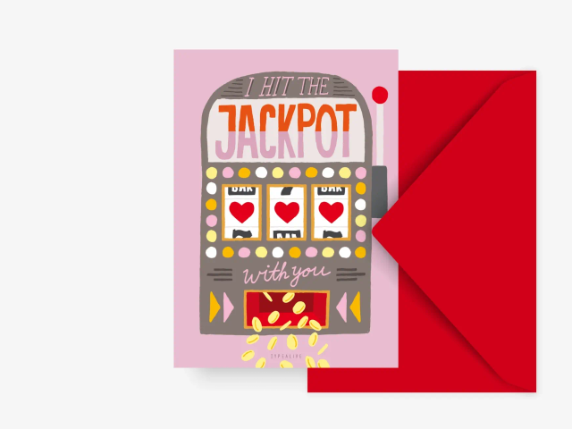 Ansichtkaart/Valentijn Jackpot - Typealive