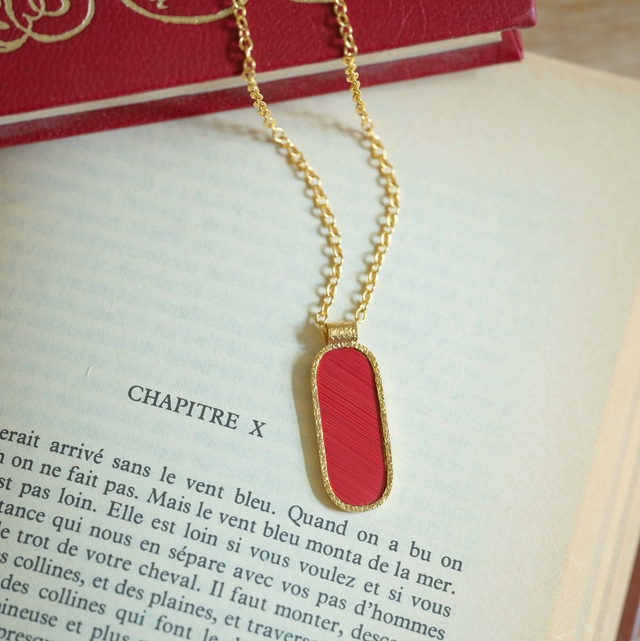 Pendentif Sigilla - Doré, rouge