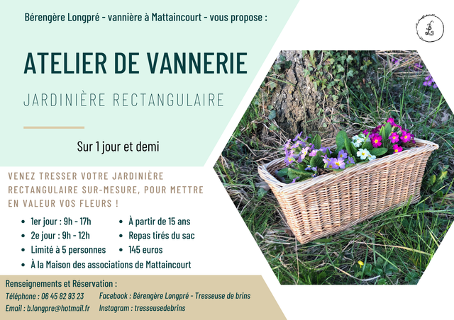 Stage vannerie rectangulaire