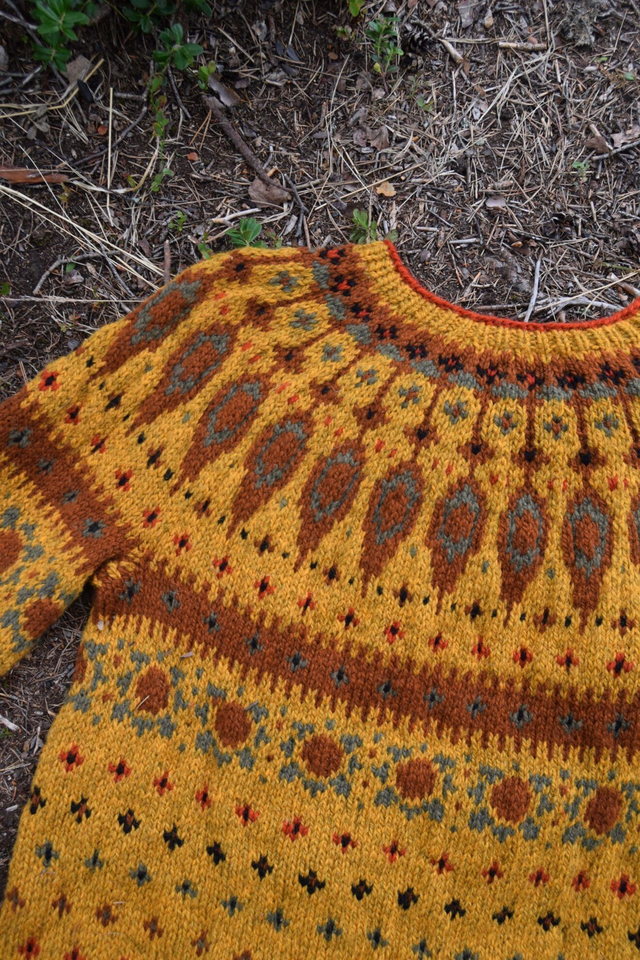 Kathmandu Polar Sweater Kit - Col 12 (Orange Heather Troll) - Wool & Pattern - Linka Neumann
