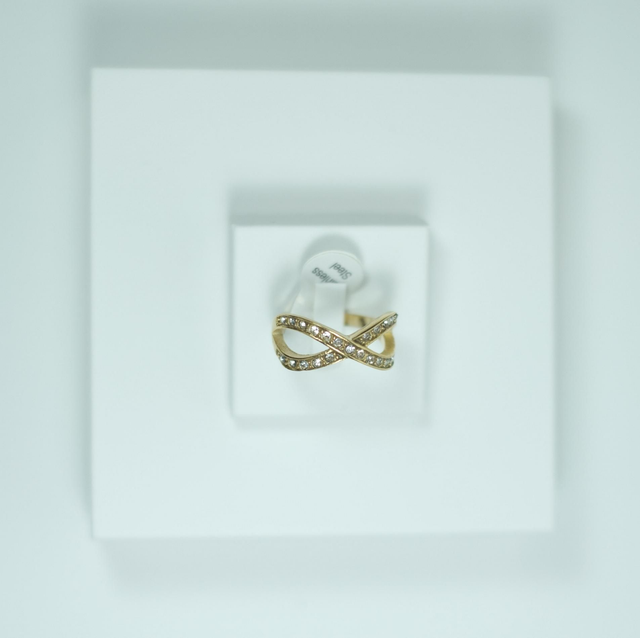 Bague Infini En Acier Inoxydable Or 316L Et Zirconium 
