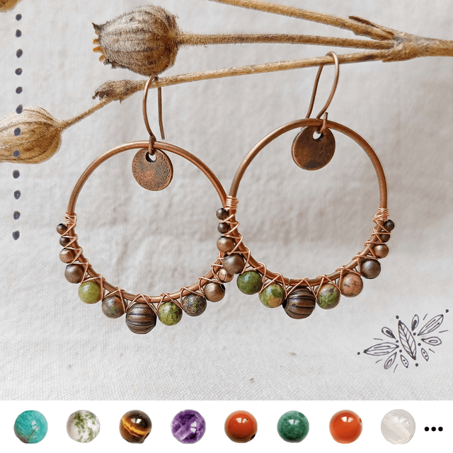 Boucle créoles simple cuivre