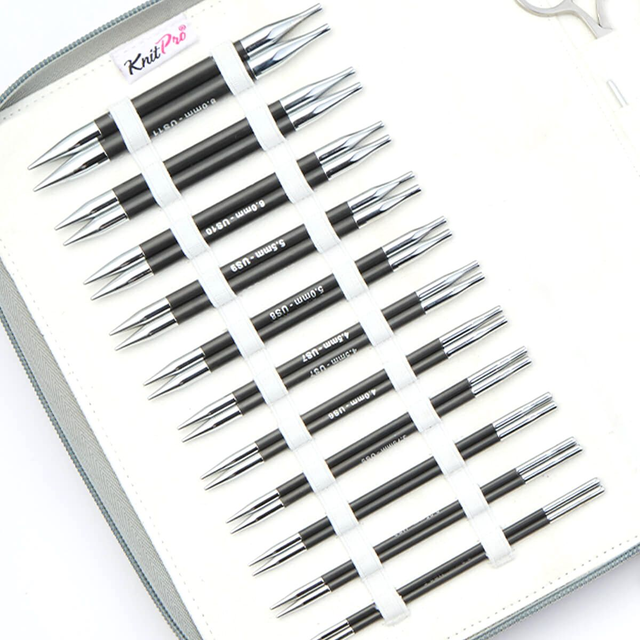 KnitPro Karbonz Interchangeable Set of Knitting Needles - Regular Set