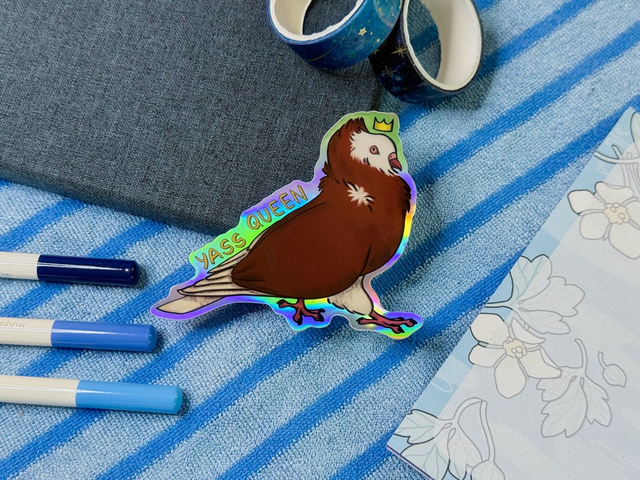 Pigeon Sticker - Yass Queen
