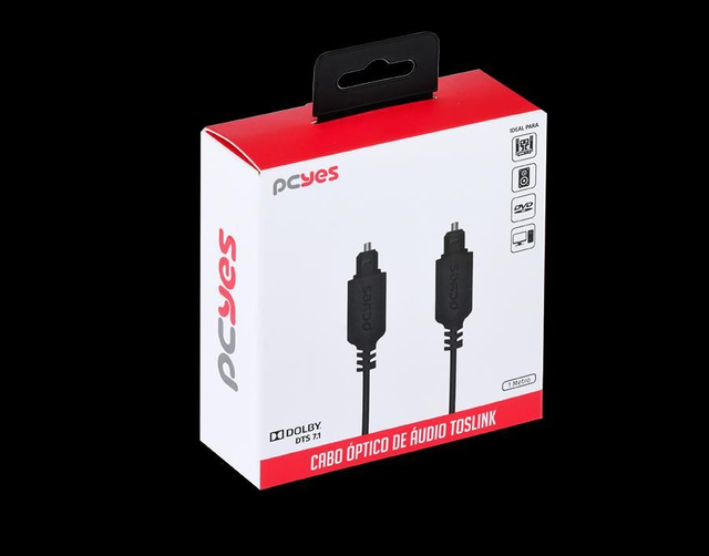 Cabo Óptico Toslink Pcyes 1mt Cód 795