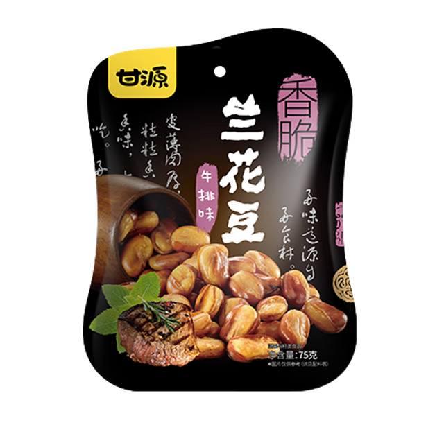 gy fave al gusto di manzo 兰花豆牛排味285g