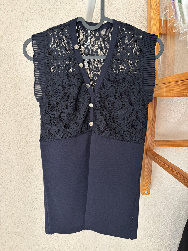 Top noir dentelle Morgan de toi (131)