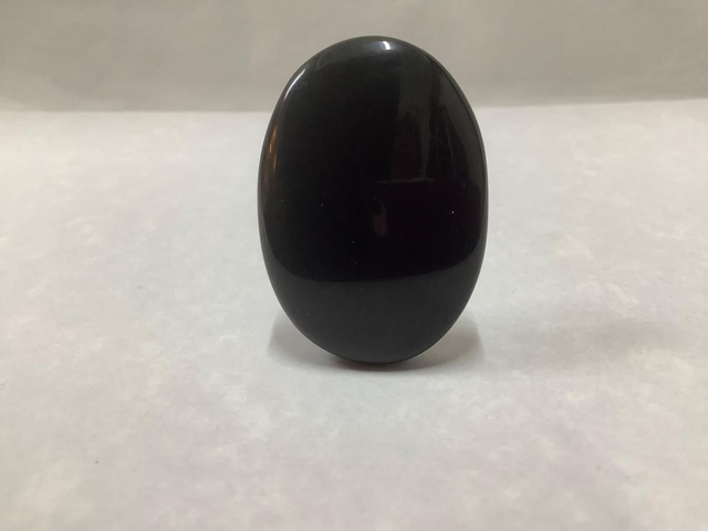 Black Agate Worry Stone