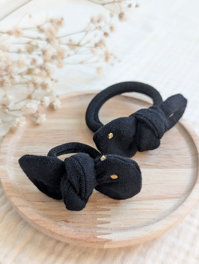 Lot élastiques nœuds Black & White Edition spéciale Fêtes