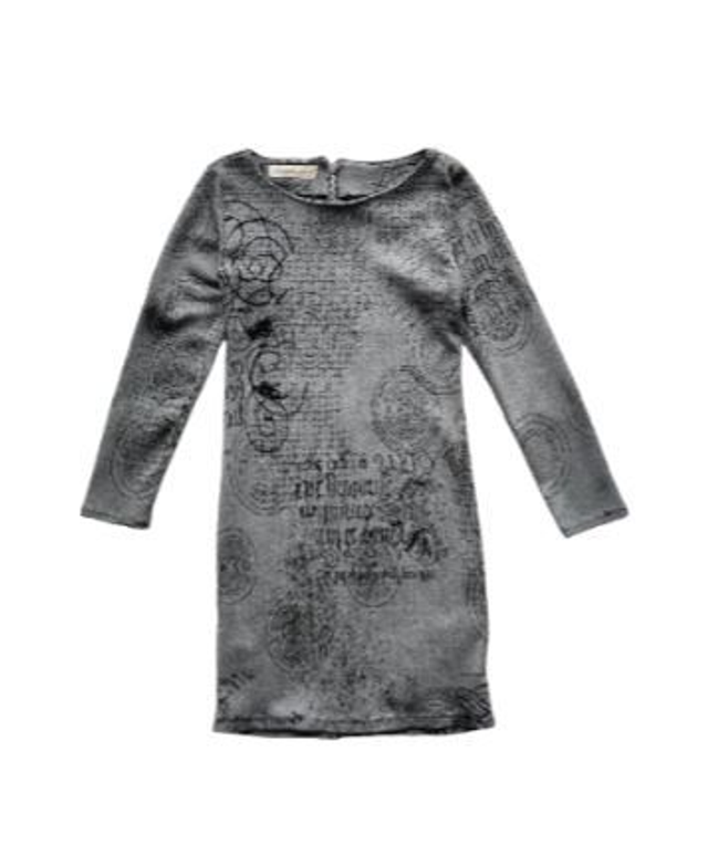 Robe grise motifs noirs